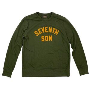 Anomaly Mens Sweater Large Green Pullover Crewneck Graphic Streetwear